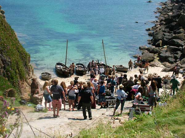 Poldark cast and crew at Porthgwarra (c) St Aubyn Estates Holidays/Visit Cornwall