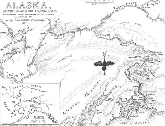 Alaska map in the novel