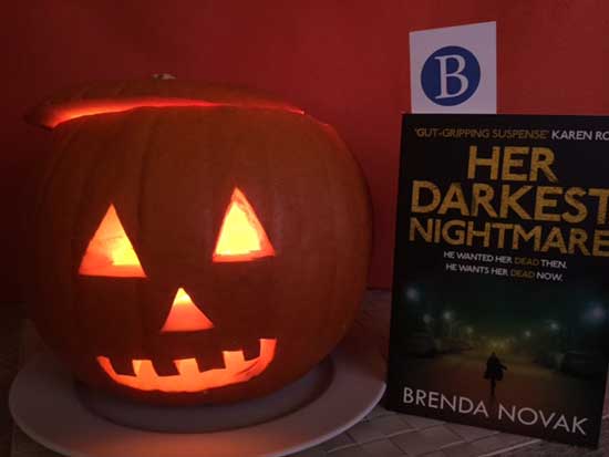 Brenda Novak book and pumpkin