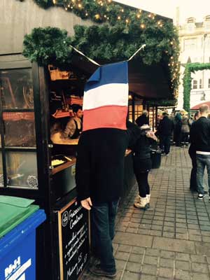 French stall at market