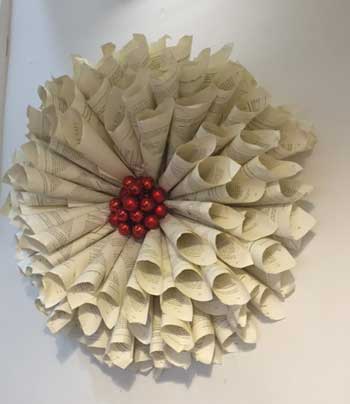 Flower made from books