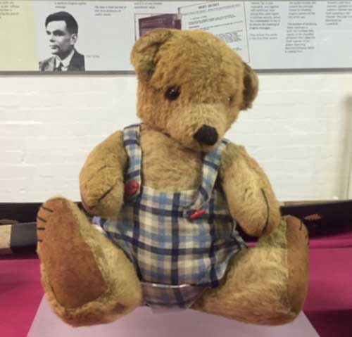 Alan Turing's teddy (c) TheBookTrail