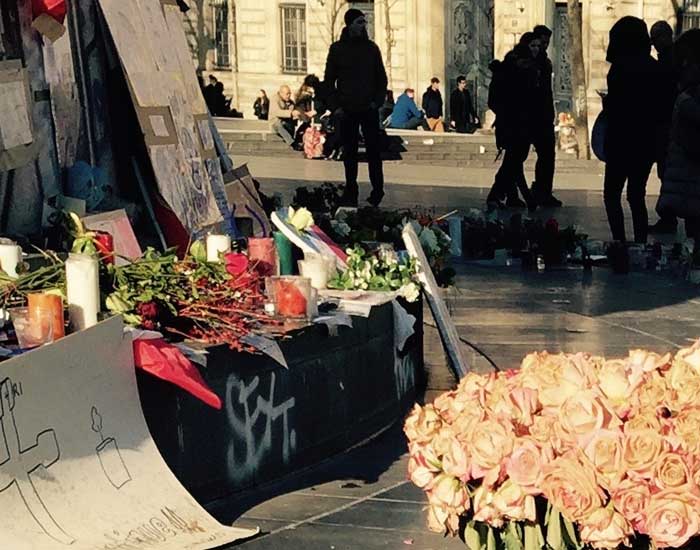 Paris after the Friday 13th attacks, near the Bataclan (c) Carol Drinkwater