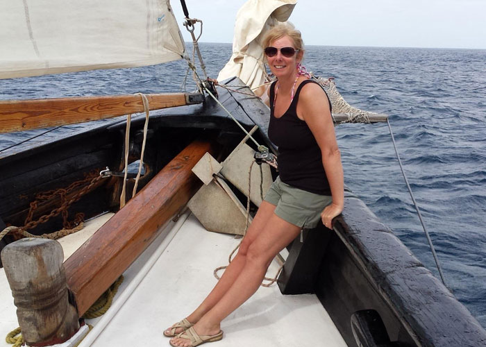 Sailing off Tortola in the Caribbean