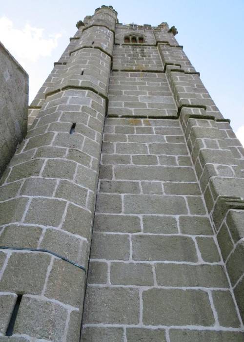 The huge church tower at St Buryan.