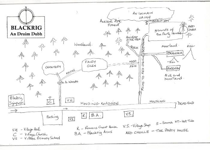 Party House map ( c) Lin Anderson