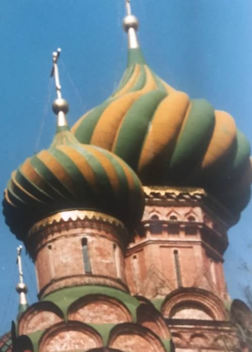 Cupolas of St. Basil’s cathedral, Red Square (c) Harriet Crawley