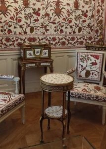 One of Marie Antoinette's private rooms in Versailles floral prints (c) Anya Bergman