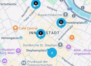 Hotel Orient, Vienna map