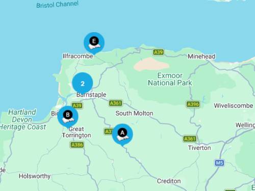 Booktrail map example (Ann Cleeves new Matthew Venn thriller)